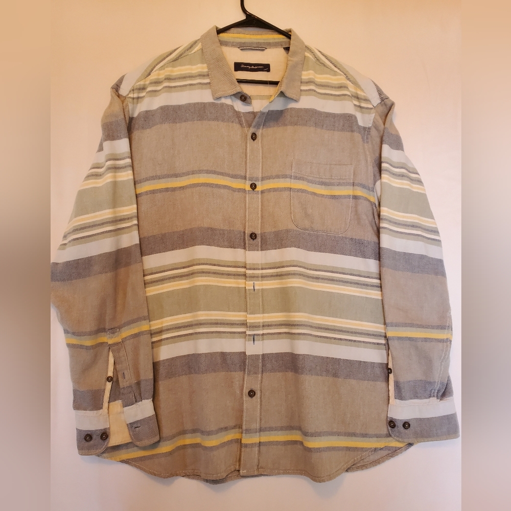 Tommy Bahama Striped Shirt Mens Boho Soft Flannel XXL